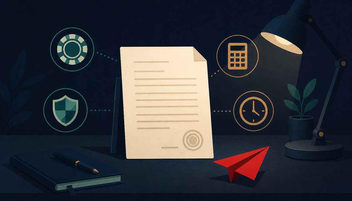 Editorial illustration of separate casino bet, bonus and withdrawal limits