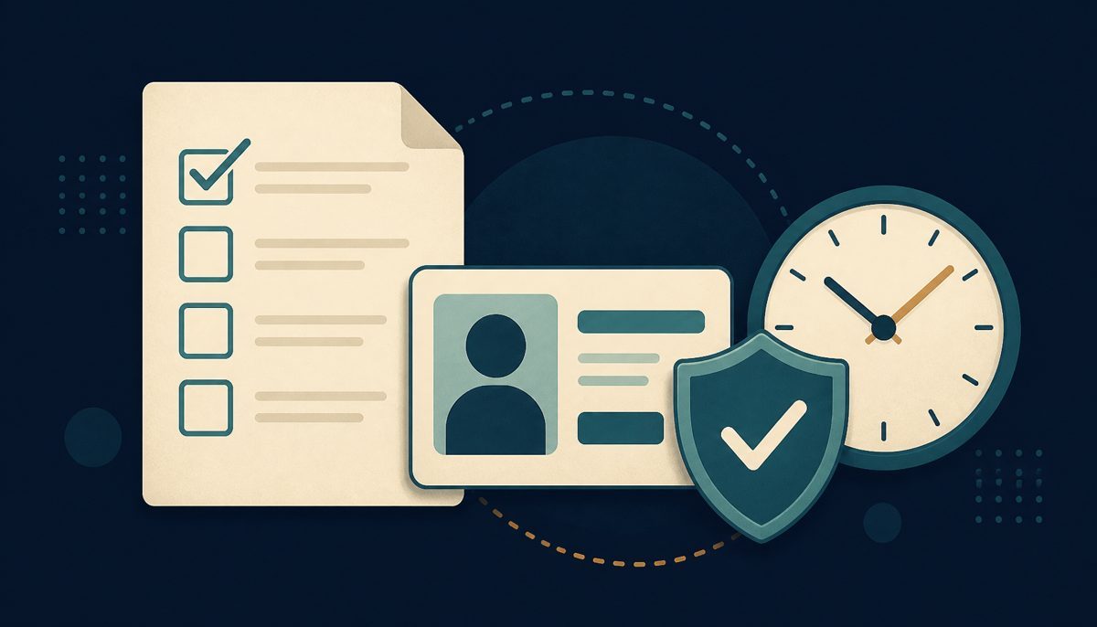 Withdrawal checks represented by a document, shield and clock